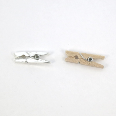 Small silver clothes peg